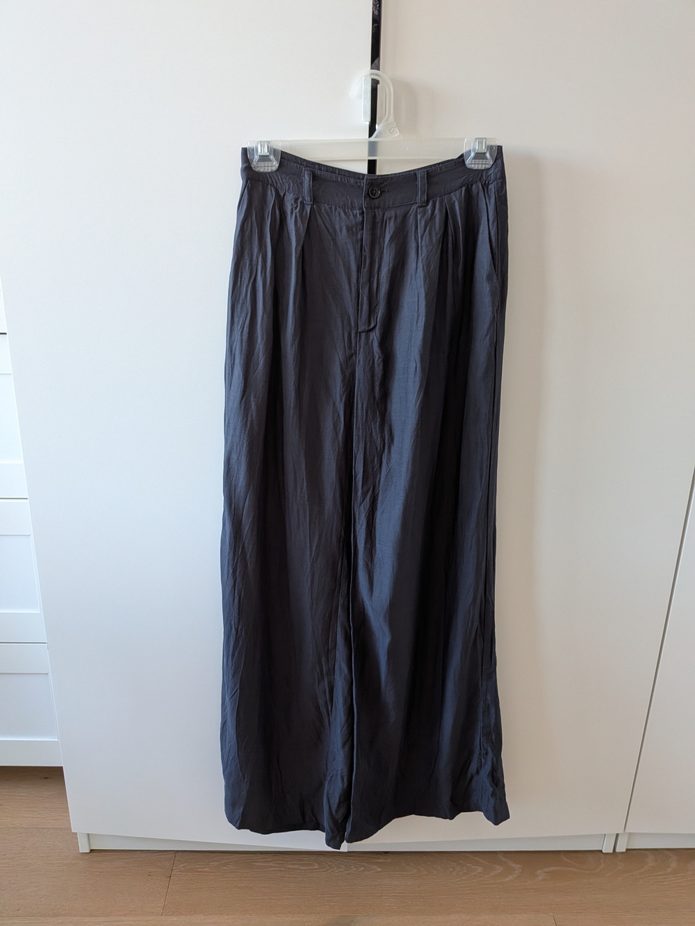 Emma Knudsen Logan Wide-Leg Casual Pants in Navy Size S
